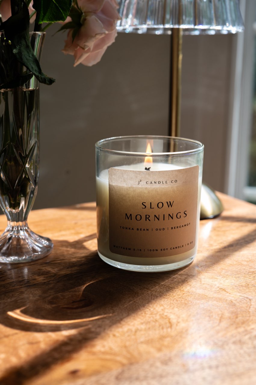 Slow Mornings Candle  - Tonka Bean, Oud, Bergamot 5