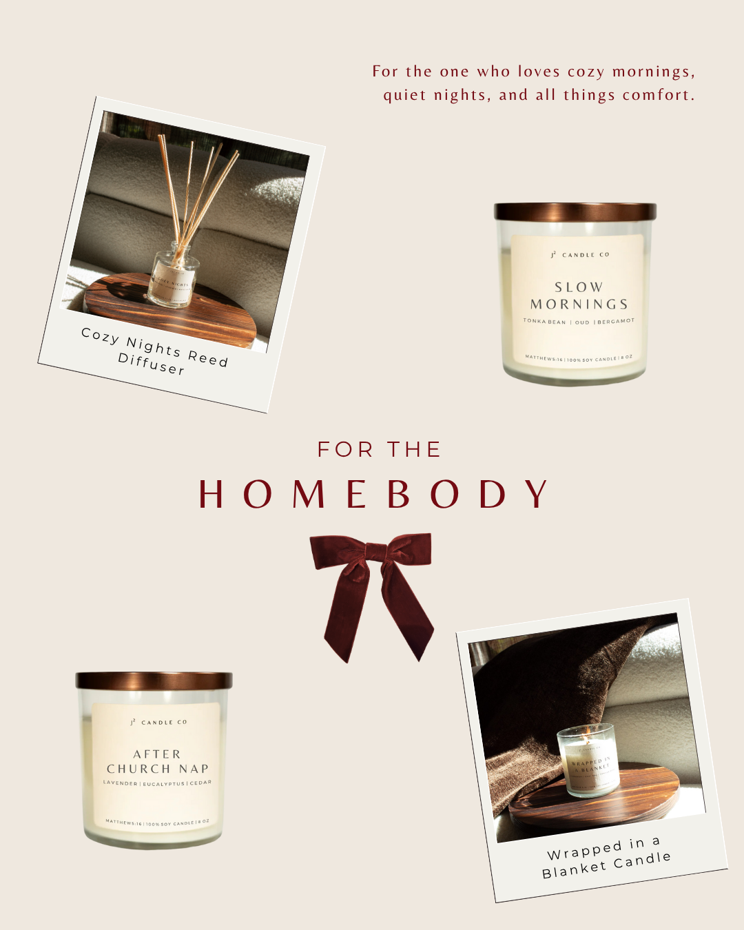 cozy christmas candles